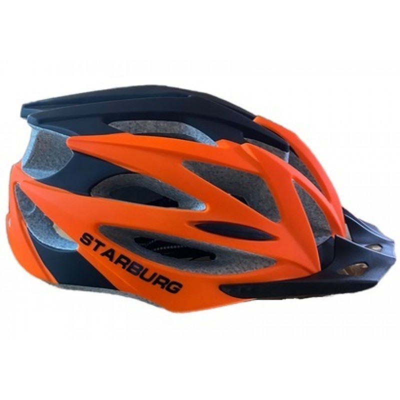 Starburg In Mold Pc Shell with Eps Liner MTB  Cycling Helmet Black/Orange (SBH08)